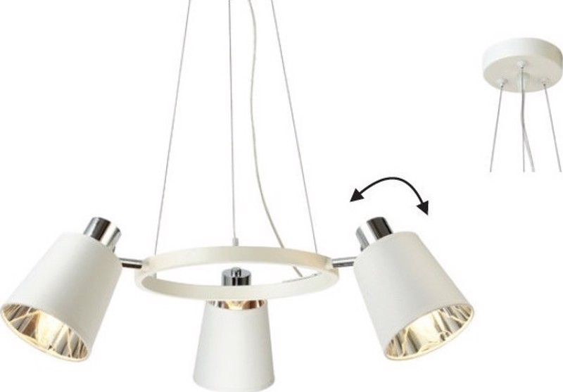 ACA Lighting - ΣΗΜΑΝΤΙΚΟ: Σε περίπτωση διαφοράς τιμής από το κατάστημα ισχύει παντα και μόνο η τιμή του καταστήματος ACA 3Φωτο Φωτιστικό Οροφής Μεταλλικό 'Norma' Λευκό Ε14