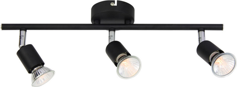 ACA 3Φωτο Σποτ Μεταλλικό 'Trinity' Μαύρο GU10 42,3Χ16,4