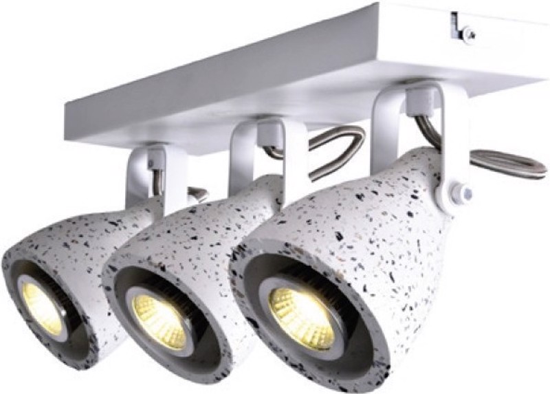 ACA 3Φωτο Σποτ Οροφής Μεταλλικό/Μαρμάρινο 'Dino' Λευκό 