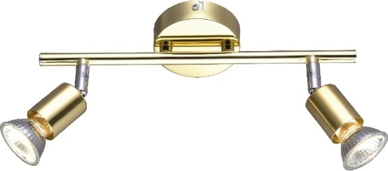 agiovlasitishome Διακοσμητικά τοίχου - ΣΗΜΑΝΤΙΚΟ: Σε περίπτωση διαφοράς τιμής από το κατάστημα ισχύει παντα και μόνο η τιμή του καταστήματος ACA 2Φωτο Σποτ Μεταλλικό 'Trinity' Χρυσό GU10 31Χ16,4cm