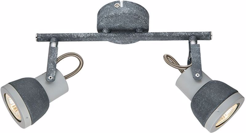 agiovlasitishome Διακοσμητικά τοίχου - ΣΗΜΑΝΤΙΚΟ: Σε περίπτωση διαφοράς τιμής από το κατάστημα ισχύει παντα και μόνο η τιμή του καταστήματος ACA 2Φωτο Σποτ Οροφής Μεταλλικό 'Inka' Γκρί GU10 26Χ19c