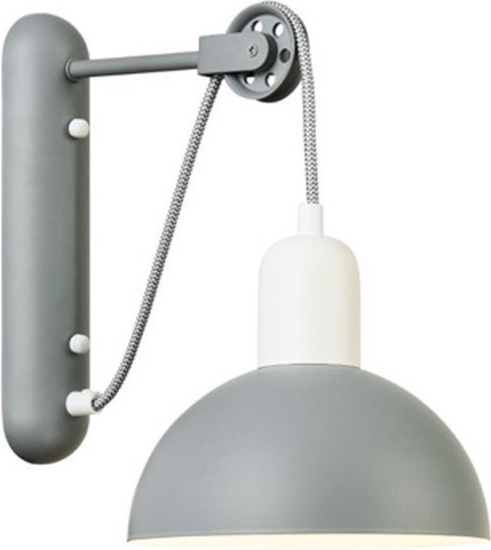 ACA Aplika Toixou Metalliki 'Cezanne' Ggri/Lefko E14 27X32cm EG5791W26G