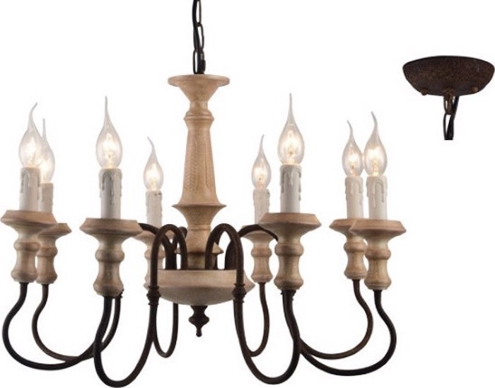 ACA 8Foto Fotistiko Orofis  Metallo ' Toulouse' Antike/Skouria E14 60X150cm EG178P60R