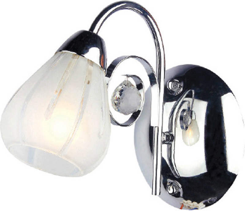 ACA Απλίκα Τοίχου Μεταλλική/Γυάλινη/Κρυστάλλινη 'Cardinal' Χρώμιο/Διάφανο Ε14 11Χ20cm FMB51491