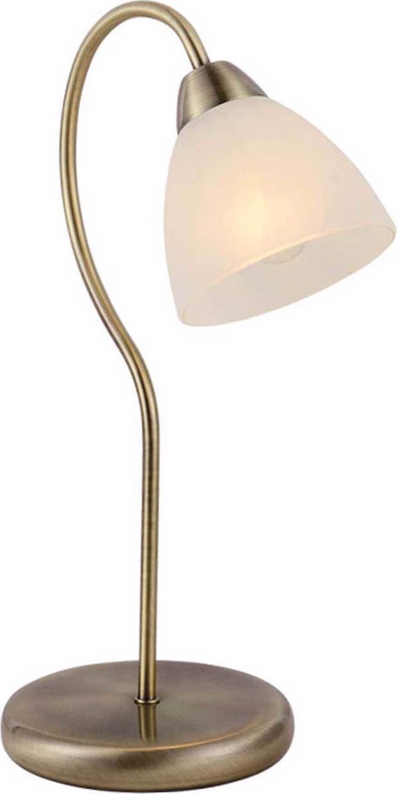 ACA Επιτραπέζιο Φωτιστικό Μεταλλικό 'Byron' Μπρονζέ/Λευ