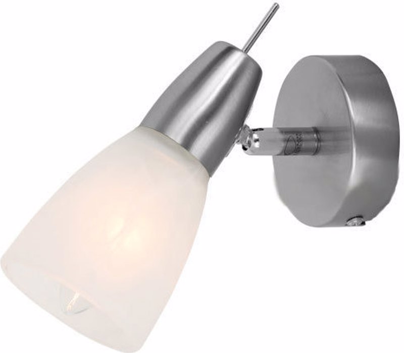 ACA Lighting - ΣΗΜΑΝΤΙΚΟ: Σε περίπτωση διαφοράς τιμής από το κατάστημα ισχύει παντα και μόνο η τιμή του καταστήματος ACA Σποτ Οροφής Μεταλλικό/Γυάλινο 'Kamet' Νίκελ/Λευκό Ε