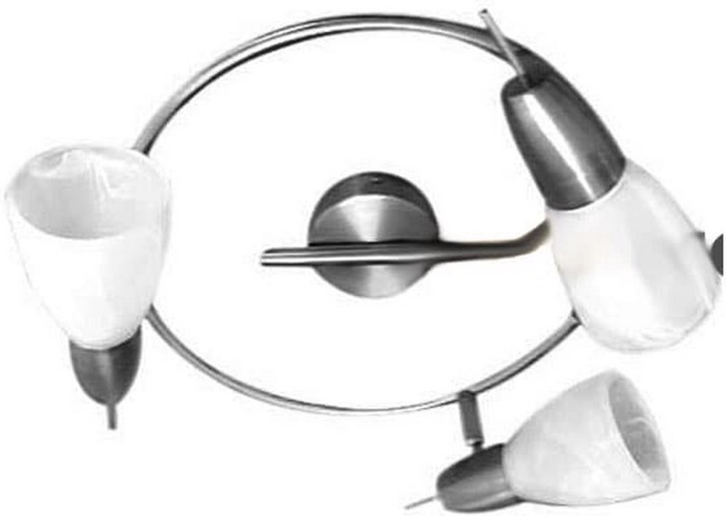 ACA Lighting - ΣΗΜΑΝΤΙΚΟ: Σε περίπτωση διαφοράς τιμής από το κατάστημα ισχύει παντα και μόνο η τιμή του καταστήματος ACA 3Φωτο Σποτ Οροφής Μεταλλικό/Γυάλινο 'Kamet' Νίκελ/Λ