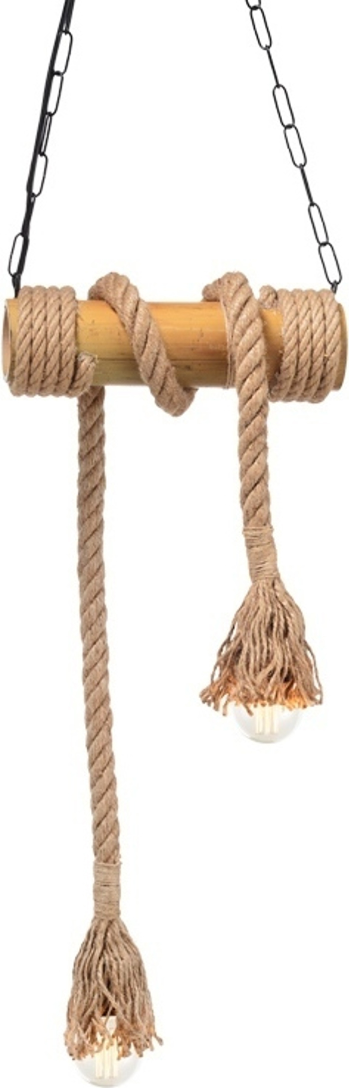 ACA 2Foto Fotistiko Orofis Metalliko/Bamboo/Sxoini  'Merlin' Mavro/Mpez E27 30X160cm 932302BBR