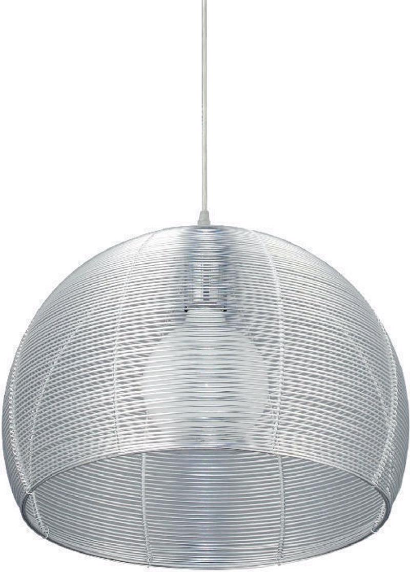 ACA Φωτστικό Οροφής Μεταλλικό ‘Zinc’ Ασημί Ε27 40Χ110cm V28507IP40