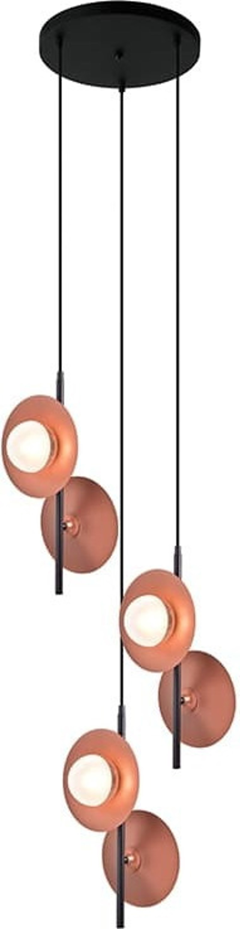 Φωτιστικά agiovlasitishome - ΣΗΜΑΝΤΙΚΟ: Σε περίπτωση διαφοράς τιμής από το κατάστημα ισχύει παντα και μόνο η τιμή του καταστήματος ACA 6Φωτο Φωτιστικό Οροφής Μεταλλικό 'Hydra' Μαύρο/Χαλκ