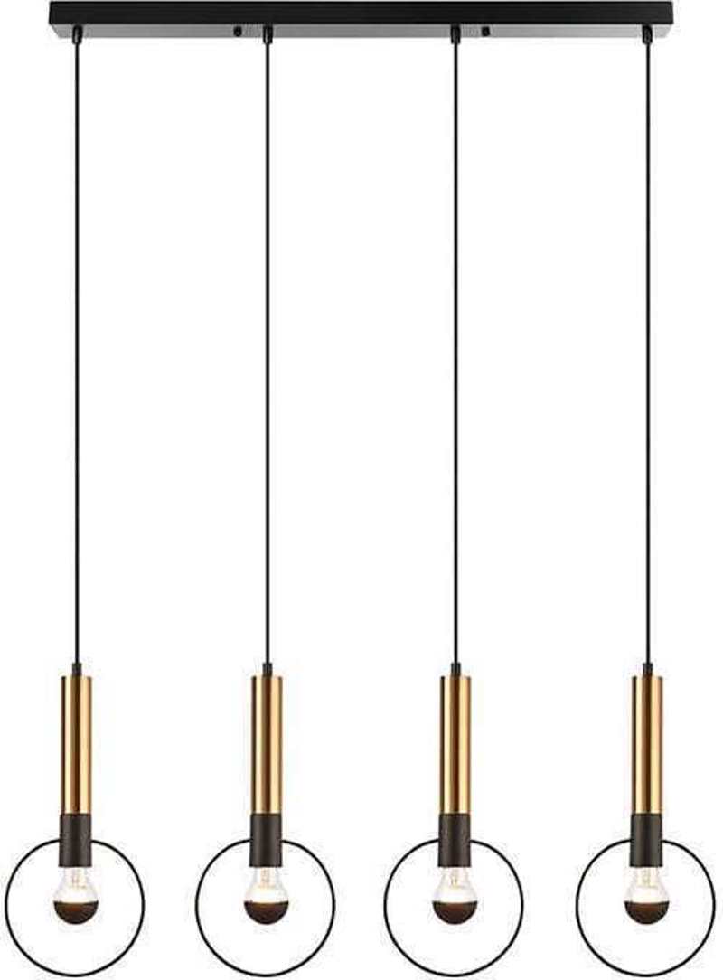 ACA Lighting - ΣΗΜΑΝΤΙΚΟ: Σε περίπτωση διαφοράς τιμής από το κατάστημα ισχύει παντα και μόνο η τιμή του καταστήματος ACA 4Φωτο Φωτιστικό Οροφής Μεταλλικό 'Miracolo' Μαύρο/Ο