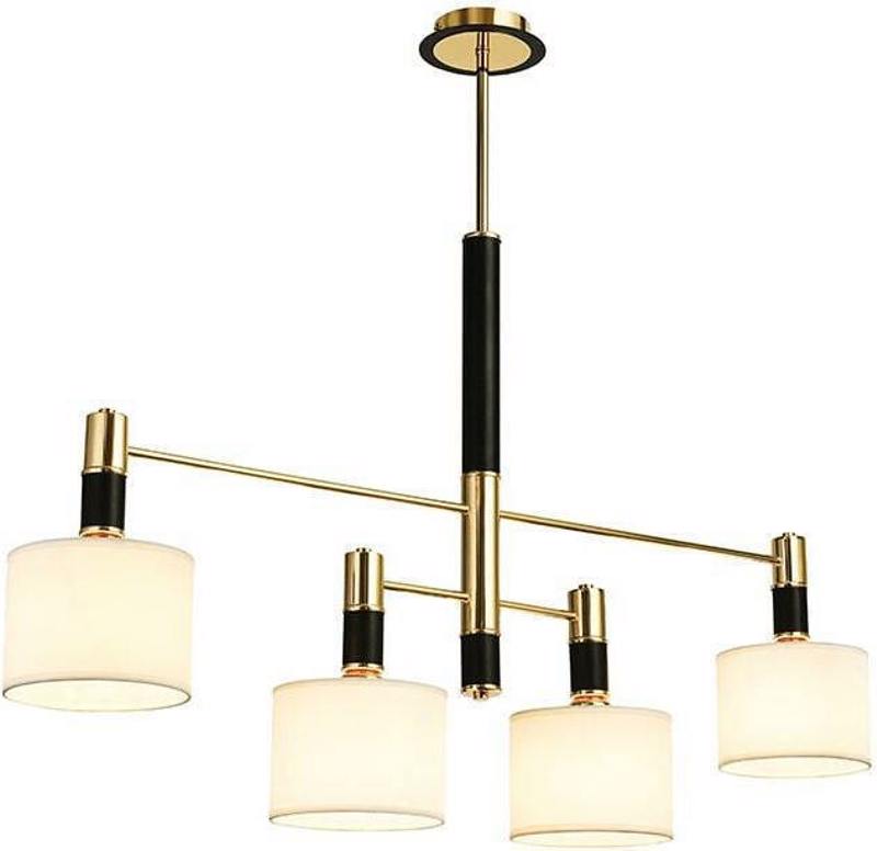 ACA Lighting - ΣΗΜΑΝΤΙΚΟ: Σε περίπτωση διαφοράς τιμής από το κατάστημα ισχύει παντα και μόνο η τιμή του καταστήματος ACA 4Φωτο Φωτιστικό Οροφής Μεταλλικό/Υφασμάτινο 'Mizar'