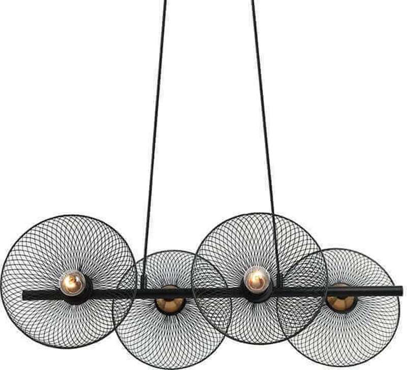 Φωτιστικά agiovlasitishome - ΣΗΜΑΝΤΙΚΟ: Σε περίπτωση διαφοράς τιμής από το κατάστημα ισχύει παντα και μόνο η τιμή του καταστήματος ACA 4Φωτο Φωτιστικό Οροφής Μεταλλικό 'Kobe' Μαύρο Ε27 7