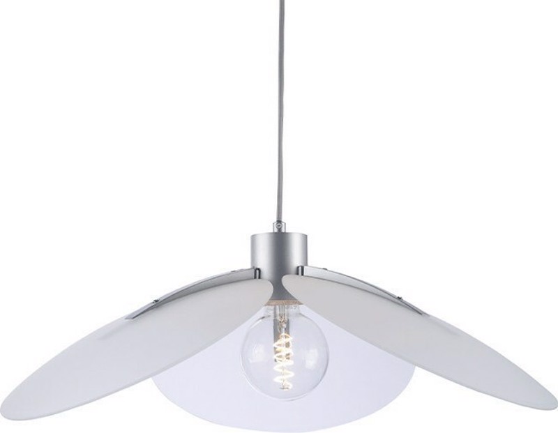 ACA Φωτιστικό Οροφής Μεταλλικό/Γυάλινο 'Blossom' Λευκό/Ασημί Ε27 58Χ120cm EF21P158SW