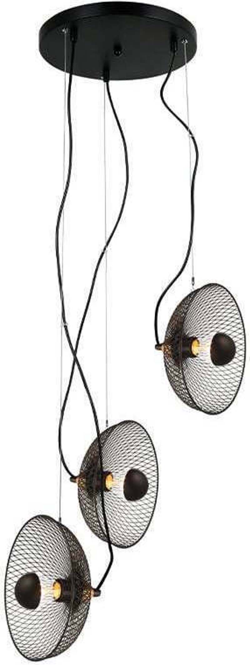 ACA Lighting - ΣΗΜΑΝΤΙΚΟ: Σε περίπτωση διαφοράς τιμής από το κατάστημα ισχύει παντα και μόνο η τιμή του καταστήματος ACA 3Φωτο Φωτιστικό Οροφής Μεταλλικό 'Kobe' Μαύρο Ε27 3