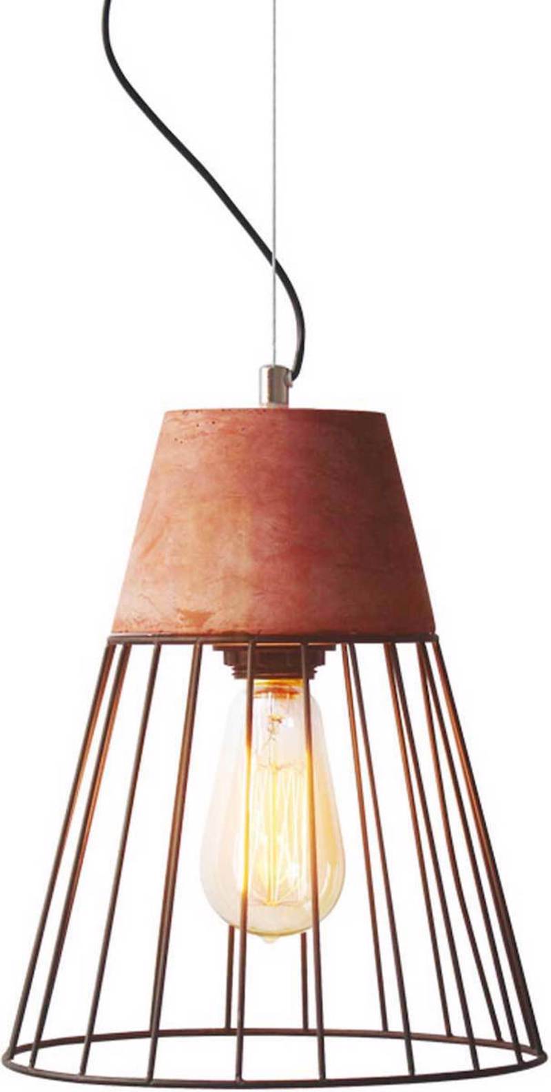 ACA Lighting - ΣΗΜΑΝΤΙΚΟ: Σε περίπτωση διαφοράς τιμής από το κατάστημα ισχύει παντα και μόνο η τιμή του καταστήματος ACA Φωτιστικό Οροφής Μεταλλικό/Τσιμέντο 'Loren' Μαύρο/Κ