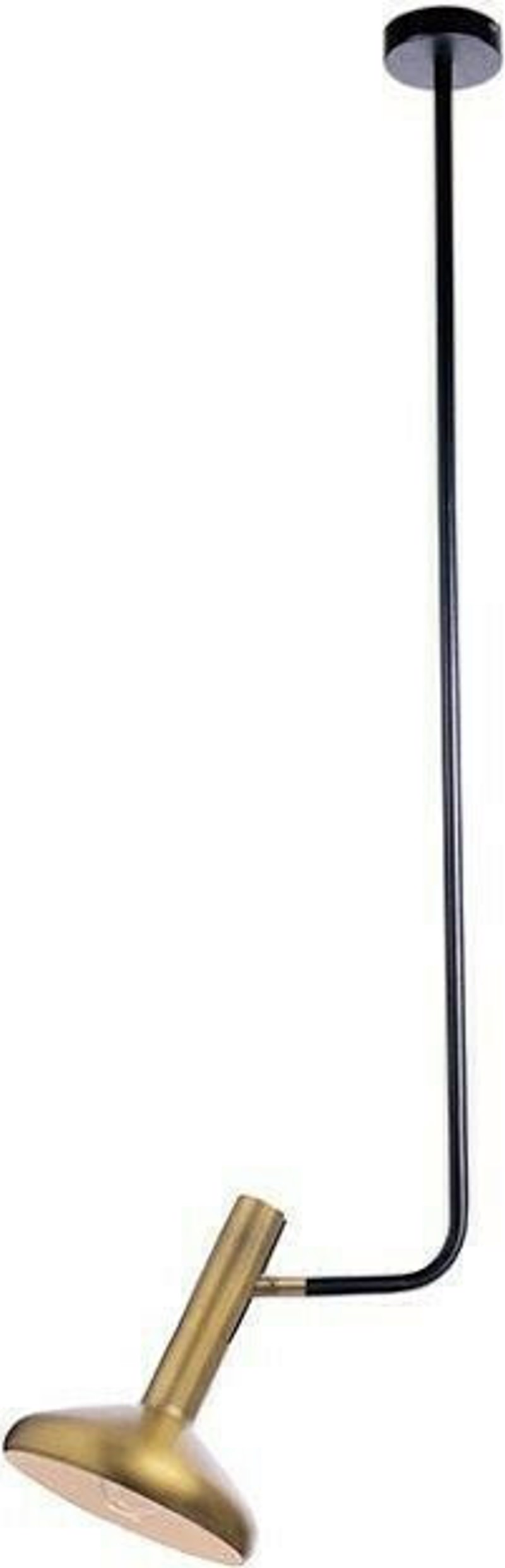 ACA Φωτιστικό Οροφής Μεταλλική 'Sherlock' Μαύρο/Ορείχαλκος E27 33Χ120cm AR4181P120BB