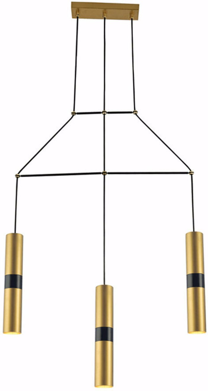 ACA 3Foto Fotistiko Orofis Metalliko 'Da Vinci' Oreixalkos/Mavro GU10 66X150cm HM853P66BR