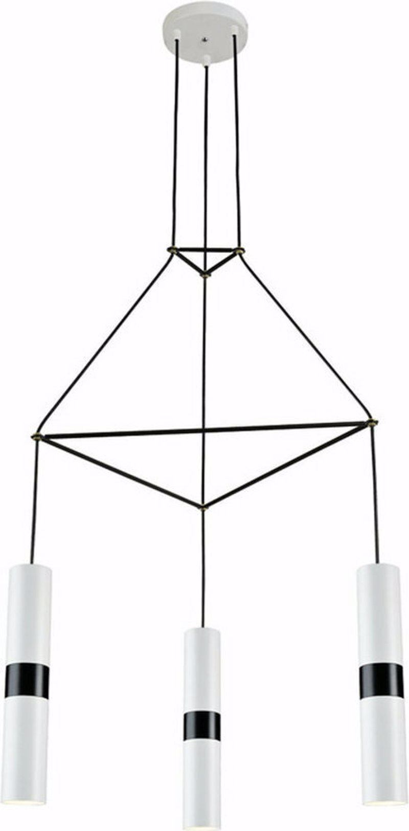 ACA 3Φωτο Φωτιστικό Οροφής Μεταλλικό 'Da Vinci' Λευκό/Μ