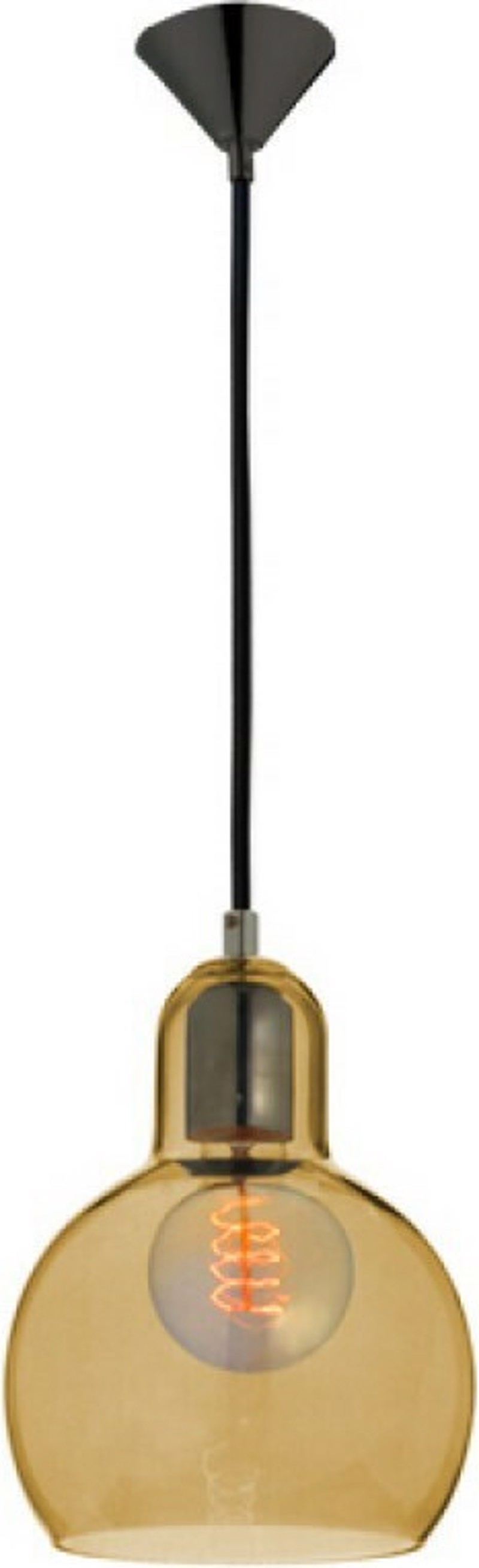 ACA Lighting - ΣΗΜΑΝΤΙΚΟ: Σε περίπτωση διαφοράς τιμής από το κατάστημα ισχύει παντα και μόνο η τιμή του καταστήματος ACA Φωτιστικό Οροφής Γυάλινο 'Bloom' Μαύρο/Μελί Ε27 17Χ