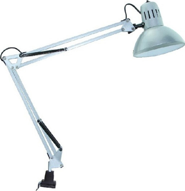 ACA Επιτραπέζιο Φωτιστικό Μεταλλικό 'Penna' Ασημί Ε27 16,5Χ72cm SF606BS