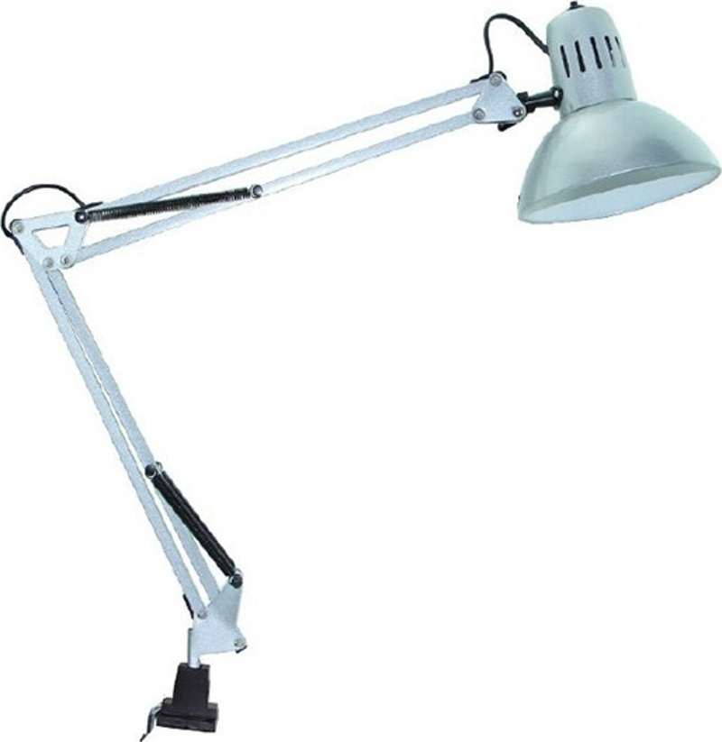 ACA Επιτραπέζιο Φωτιστικό Μεταλλικό 'Penna' Ασημί Ε27 16,5Χ72cm SF606BS