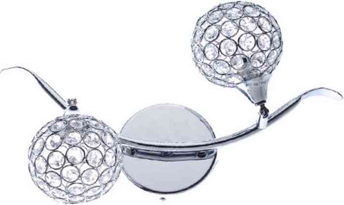 ACA Aplika Toixou Difoti Metalliki/Krustallini 'SKYLAR' Xromio G9 41X10X13cm AD20120032B