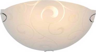 ACA Απλίκα Τοίχου Γυάλινη Διάφανη Αμμοβολή με Σχέδια E27 Φ30εκ 'Chaplin' AD9947062