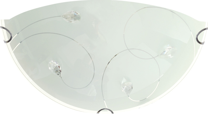 ACA Απλίκα Τοίχου Γυάλινη με Κρύσταλλο E27 30X15εκ 'Any