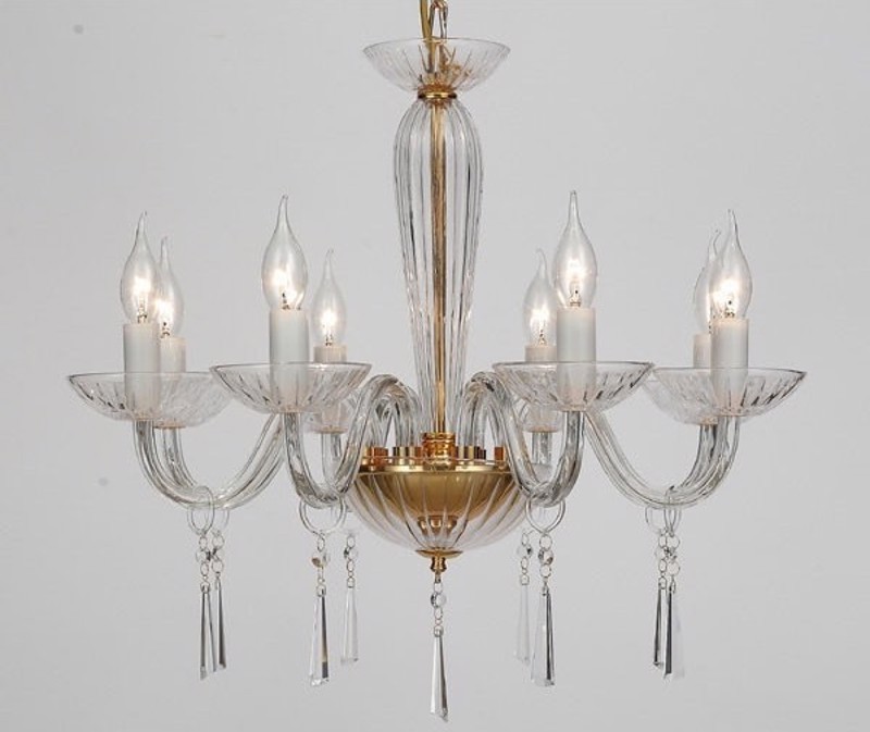 ACA Lighting - ΣΗΜΑΝΤΙΚΟ: Σε περίπτωση διαφοράς τιμής από το κατάστημα ισχύει παντα και μόνο η τιμή του καταστήματος ACA Φωτιστικό Οροφής Οκτάφωτο Μεταλλικό/Κρυστάλλινο 'VI