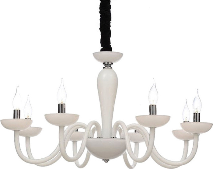 ACA Fotistiko Orofis Oxtafoto Metallo/Krustallo 'LUNARIA'  Xromio/Lefko E14 F79X168cm BLK82188PWC