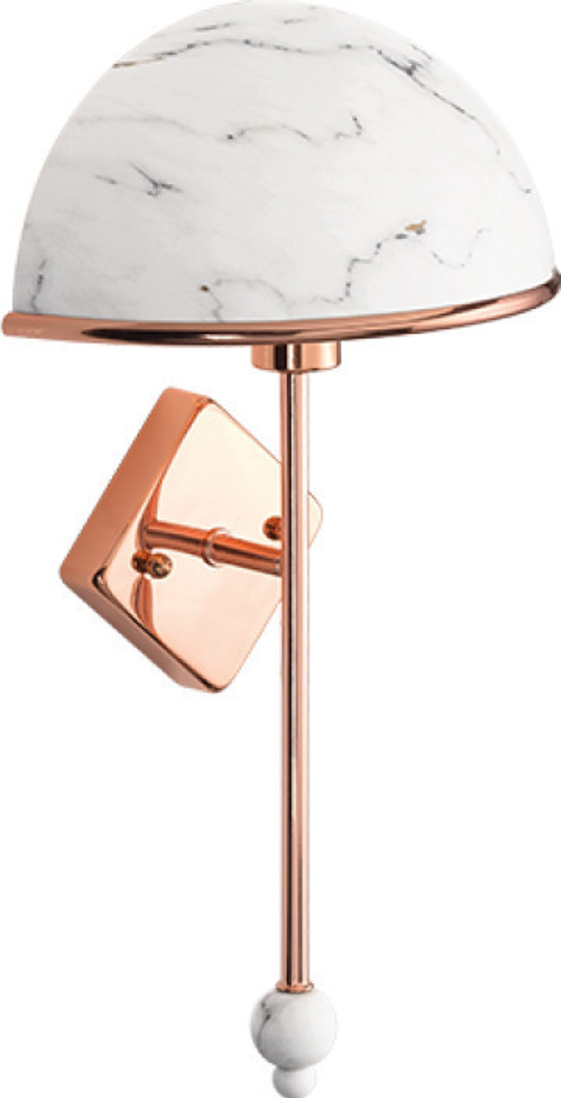 ACA Απλίκα Τοίχου 'MANHATTAN' Μέταλλο Μάρμαρο/Χρυσό Ε27