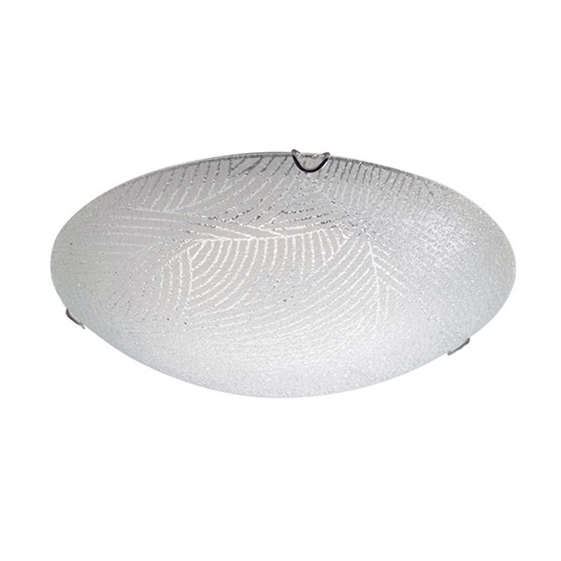 ACA Πλαφονιέρα Οροφής 2φωτη Κρυσταλλιζέ Γυαλί/Μέταλλο E