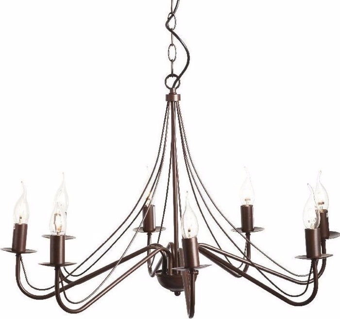 ACA Fotistiko Orofis Oxtafoto Metalliko 'PALMYRA' Kafe E14 76X60cm DLA0018