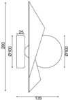 ACA Aplika Toixou Metalliki/Gyalini 'POLYGON' Xruso/Mavro G9 13,5X28ek HL42591W28BG