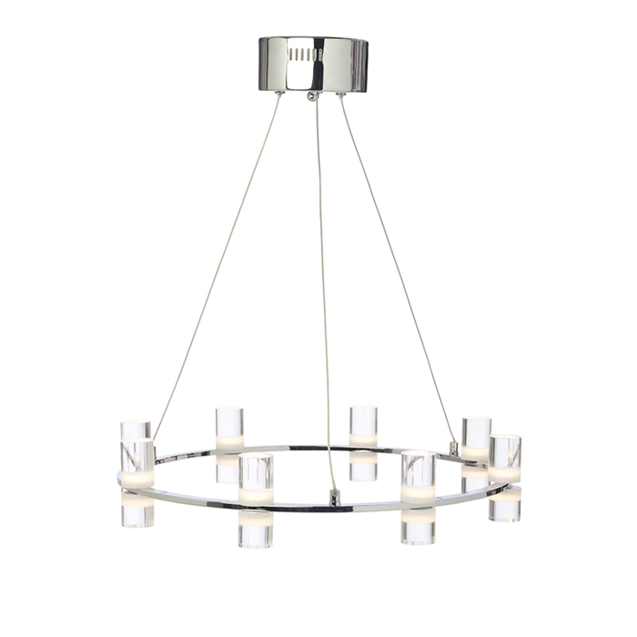 ACA Fotistiko Orofis Oxtafoto Alouminio 'IONIAN' Xromio LED D52X131,5cm JNDP32LED52CH