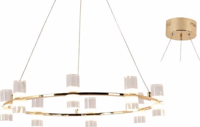 ACA Fotistiko Orofis Oxtafoto Alouminio 'IONIAN' Xruso LED D52X131,5cm JNDP32LED52GD