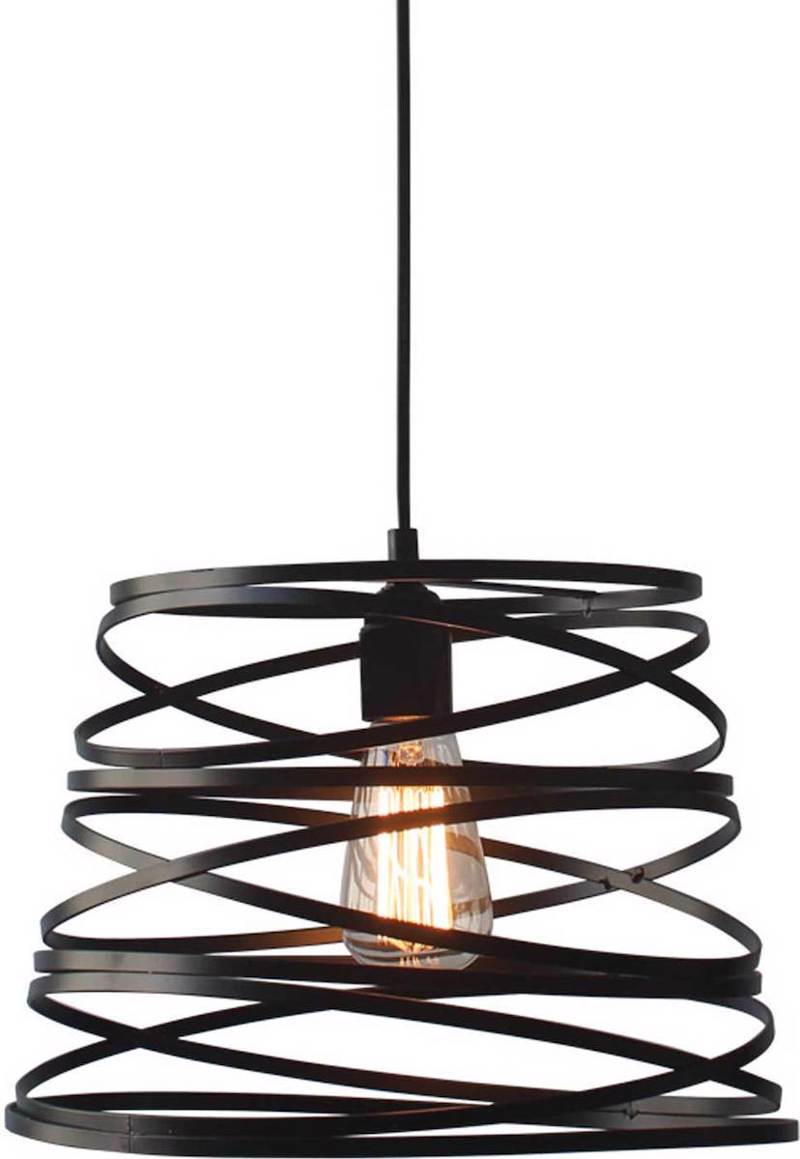 ACA Φωτιστικό Οροφής Μεταλλικό 'Jazz' Μαύρο E27 Φ33Χ135