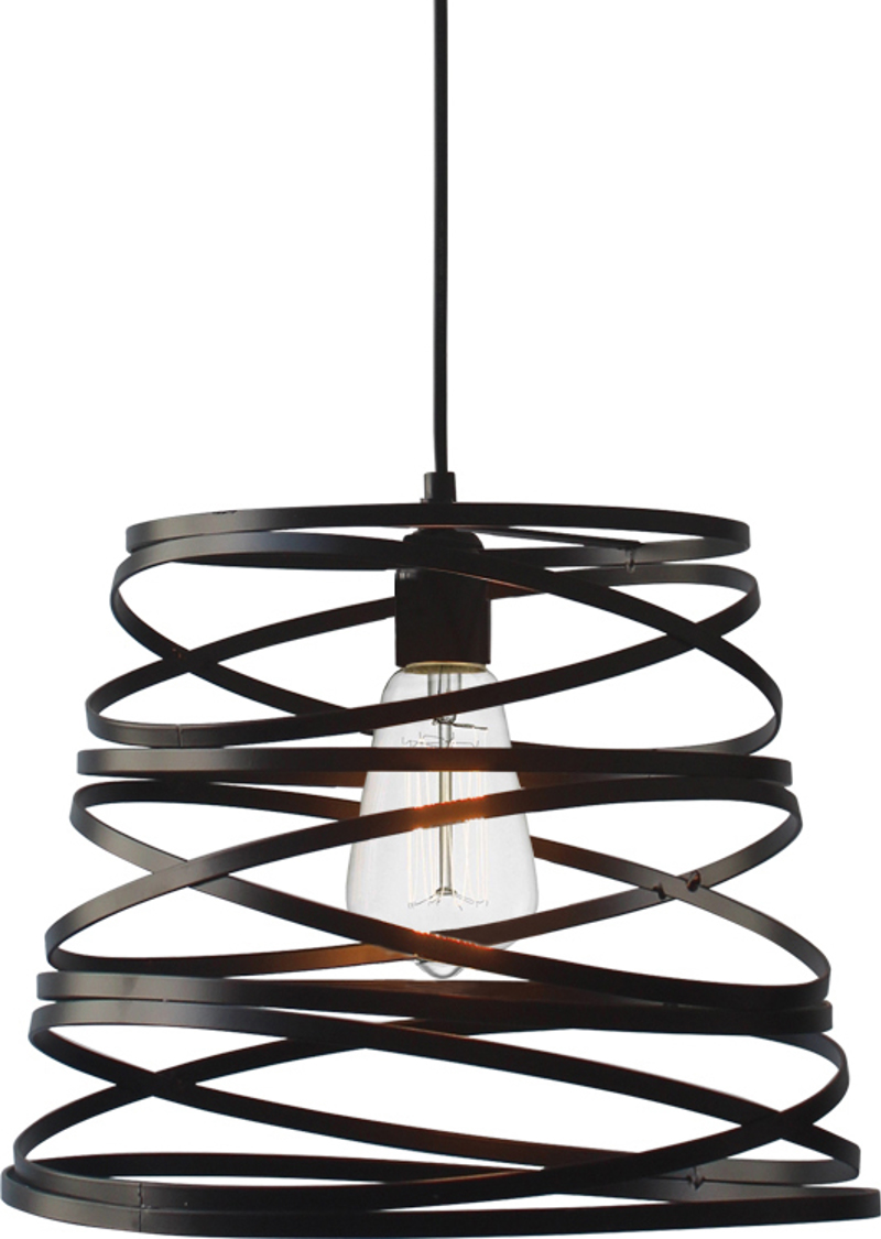 ACA Φωτιστικό Οροφής Μεταλλικό 'Jazz' Μαύρο E27 Φ40Χ140