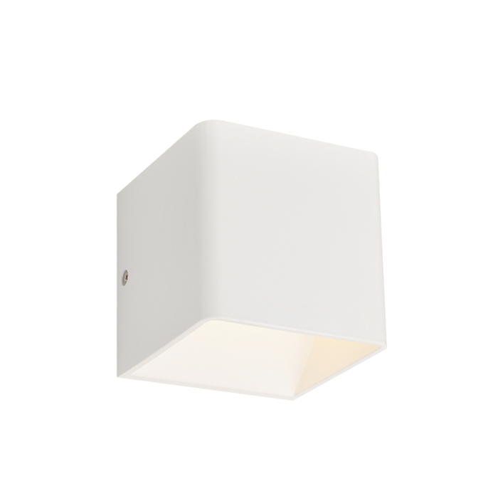 ACA Aplika Toixou Up-Down 'NEPHELE' LED Metalliki Lefki 10x10x10cm Fusiko Lefko L350374