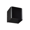 ACA Aplika Toixou Up-Down 'NEPHELE' LED Metalliki Mavri 10x10x10cm Thermo Lefko L35037BK
