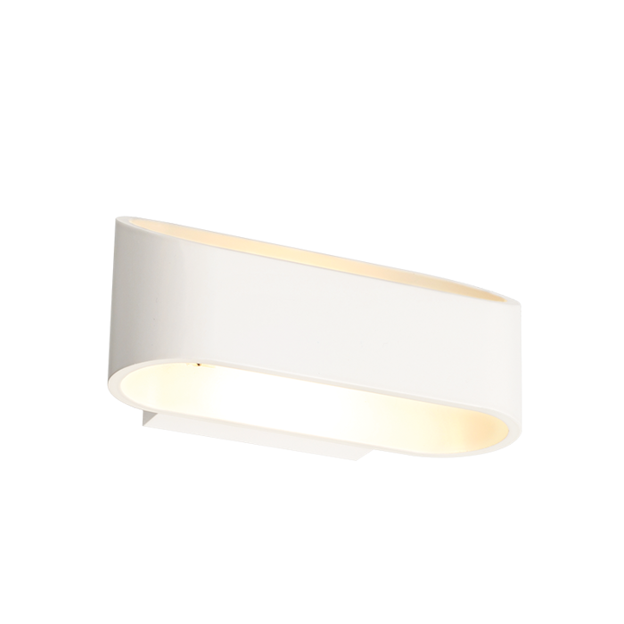 ACA Aplika Toixou Up-Down 'NEPHELE' LED Metalliki Lefki 16x10x7.5cm Fusiko Lefko L350394