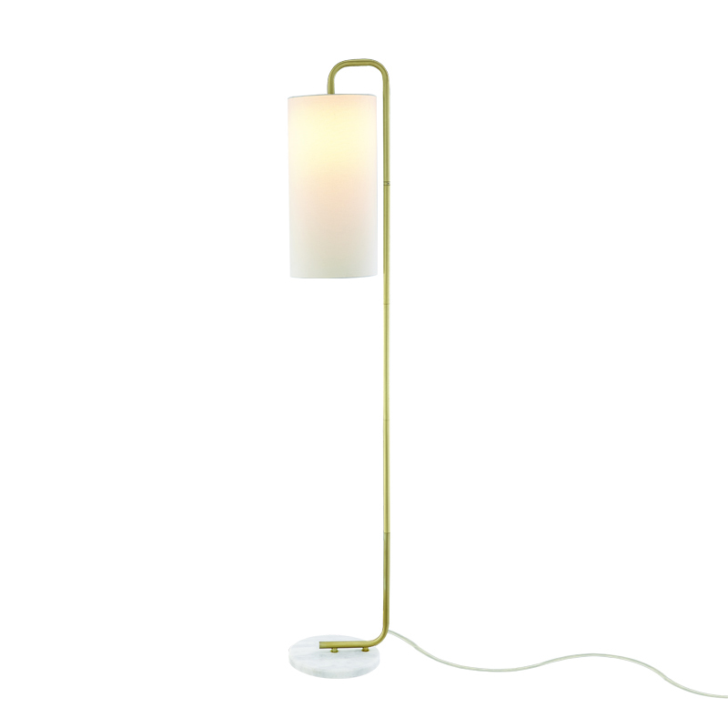 ACA Lighting - ΣΗΜΑΝΤΙΚΟ: Σε περίπτωση διαφοράς τιμής από το κατάστημα ισχύει παντα και μόνο η τιμή του καταστήματος ACA Επιδαπέδιο Φωτιστικό Μεταλλικό/Υφασμάτινο Λευκό/Χρυ