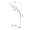 ACA Epidapedio Fotistiko 5Foto Metalliko/Marmarino Lefko/Mpronze 115x215cm E14 ML312461FB