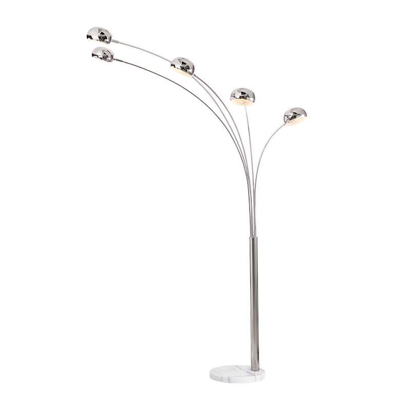 ACA Lighting - ΣΗΜΑΝΤΙΚΟ: Σε περίπτωση διαφοράς τιμής από το κατάστημα ισχύει παντα και μόνο η τιμή του καταστήματος ACA Επιδαπέδιο Φωτιστικό 5Φωτο Μεταλλικό/Μαρμάρινο Λευκ