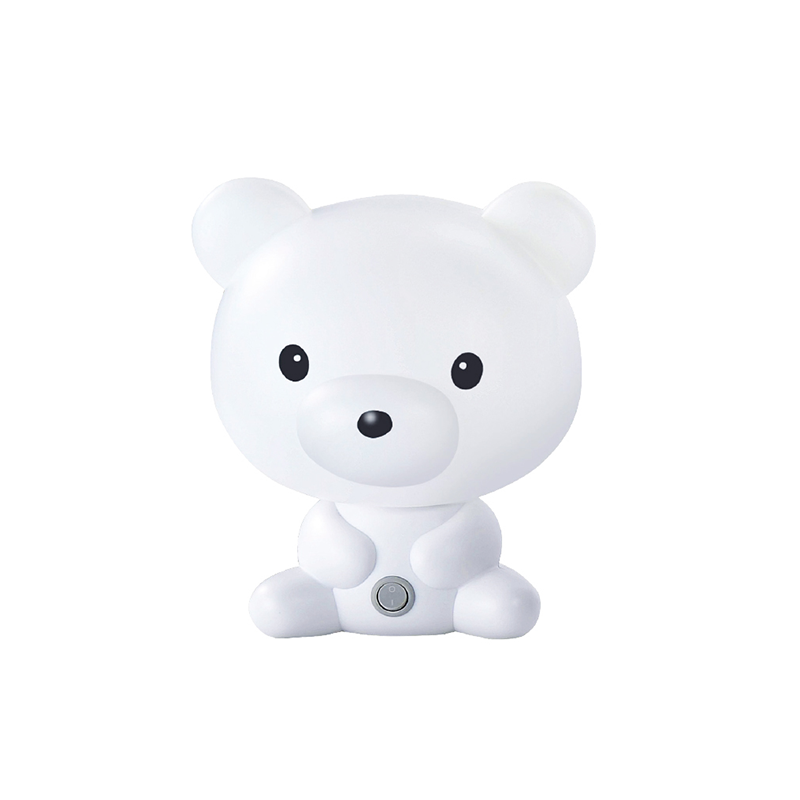 ACA Παιδικό Πορτατίφ Αρκουδάκι Πλαστικό Λευκό Ε14 19.5x