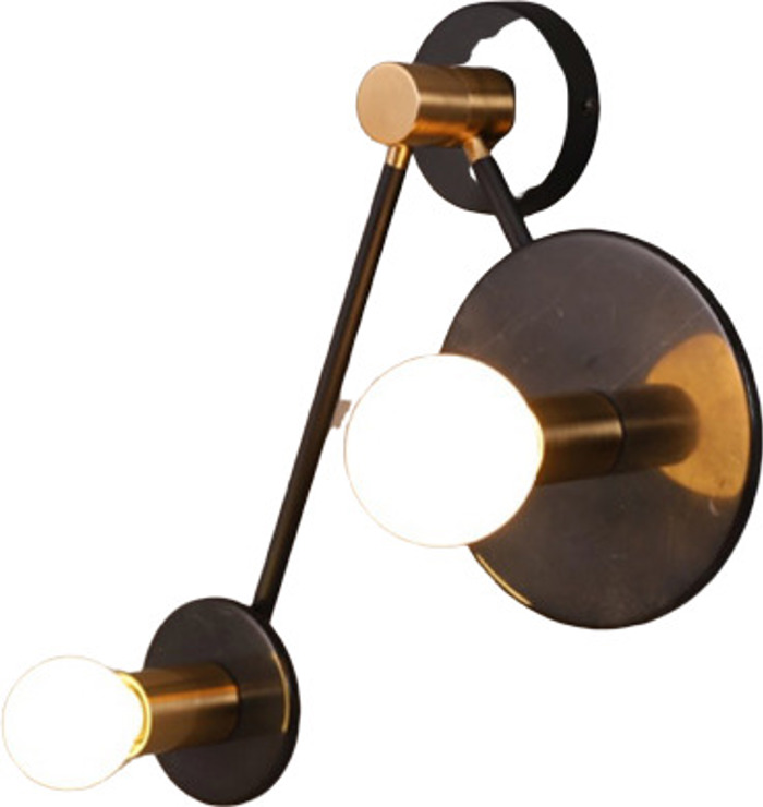 ACA Aplika Toixou Difoti Metalliki 'Clock' Mavro/Marmaro E27 33,5X22,5X37,2ek OD742W74BM