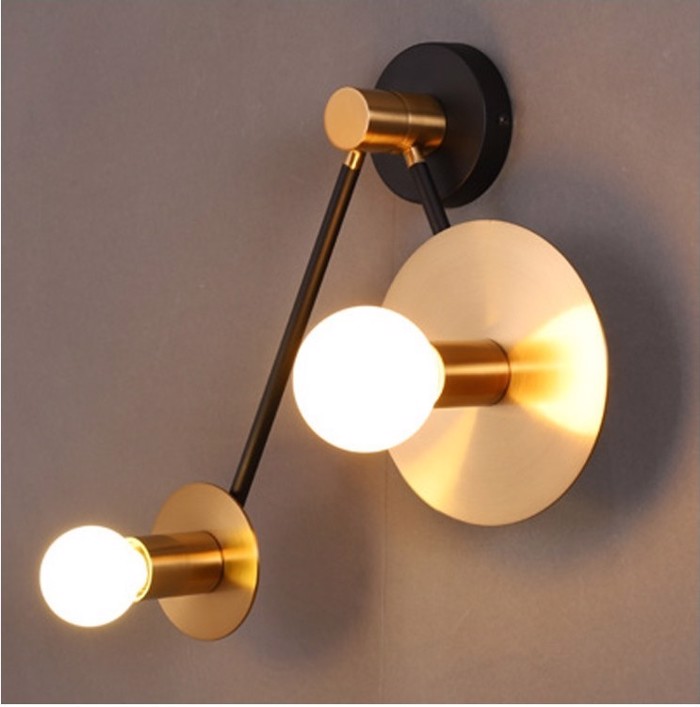 ACA Aplika Toixou Difoti Metalliki 'Clock' Mavro/Xruso E27 33,5X22,5X37,2ek OD742W74BR