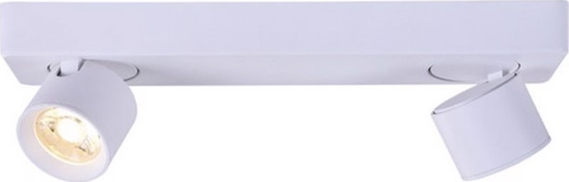 ACA Σποτ Ράγα Δίφωτη Αλουμίνιο 'PLUTO' Λευκό LED 32Χ7Χ1