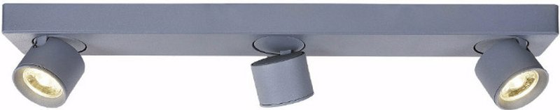 ACA Σποτ Ράγα Τρίφωτη Αλουμίνιο 'PLUTO' Γκρι LED 54Χ7Χ1
